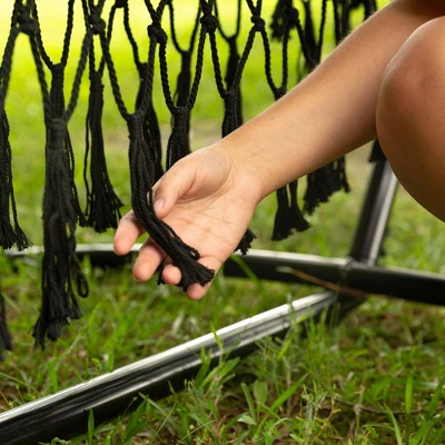 10" Fringe Outdoor Fabric Hammock Black - Threshold™ 1 10" Fringe Outdoor Fabric Hammock Black - Threshold™