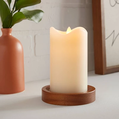 5" X 3" LED Flickering Flame Candle Cream - Threshold™ 1 5" X 3" LED Flickering Flame Candle Cream - Threshold™