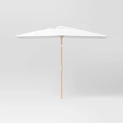 10'x6' Rectangular Market Patio Umbrella - Light Wood Pole - Threshold™ -Threshold Outdoor Deals Store GUEST f54a3077 f1a5 43a3 a82f 09bba8e9f5d4