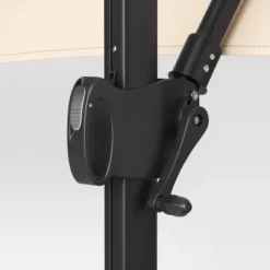 11'x11' Offset Patio Umbrella Tan - Black Pole - Threshold™ -Threshold Outdoor Deals Store GUEST f79ac294 d06e 484d 889c 0886e604e724