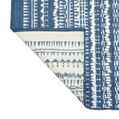 7' X 10' Outdoor Rug Striped Fringe Blue - Threshold™ -Threshold Outdoor Deals Store GUEST f87e445c 81fd 43af bbbd 1dd8caca7131