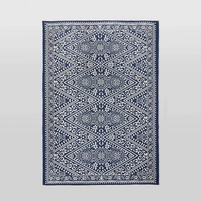 Tapestry Outdoor Rug Blue - Threshold 5 Tapestry Outdoor Rug Blue - Threshold - Image 5