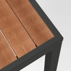 Bryant 6 Person Faux Wood Rectangle Patio Dining Table - Gray/Natural Wood - Threshold™ -Threshold Outdoor Deals Store GUEST fe0a4618 2959 4bc4 8d9a 99dfcf05fb48